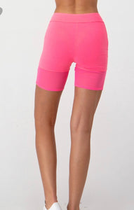 Neon Pink Sheer Bikers ( S & M)