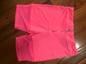 Neon Pink Sheer Bikers ( S & M)